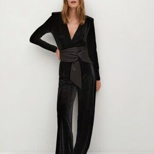 MANGO Velvet Jumpsuit | XXS-XS